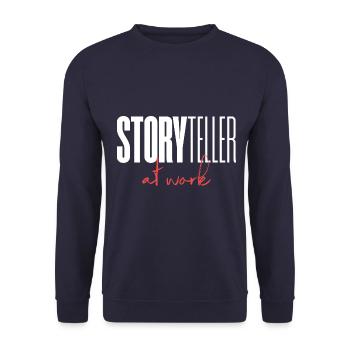Conteur au travail - Sweat-shirt Unisexe - marine - Devant - Alina (178cm) & Michal (187cm)
