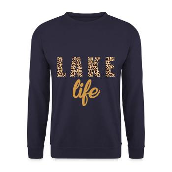 Lake Life - Unisex Pullover - Navy - Vorne - Alina (178cm) & Michal (187cm)
