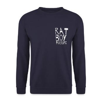 Rat Boy For Life! Be your self-confident you! - Unisex Sweatshirt - navy - Front - Alina (178cm) & Michal (187cm)