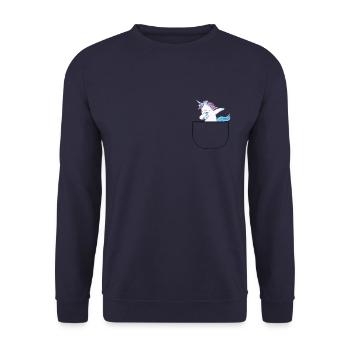 Licorne dans votre poche - Sweat-shirt Unisexe - marine - Devant - Alina (178cm) & Michal (187cm)