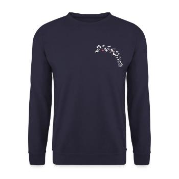 Eine Öffnung zu Japan in kleinen - Unisex Pullover - Navy - Vorne - Alina (178cm) & Michal (187cm)