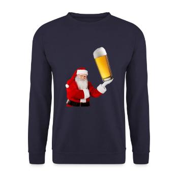 Bière du Père Noël - Sweat-shirt Unisexe - marine - Devant - Alina (178cm) & Michal (187cm)