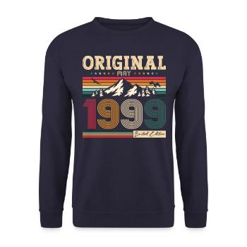 Original 1999 Millésime 1999 25e anniversaire 1999 - Sweat-shirt Unisexe - marine - Devant - Alina (178cm) & Michal (187cm)