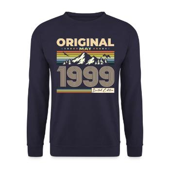 Original 1999 Millésime 1999 25e anniversaire 1999 - Sweat-shirt Unisexe - marine - Devant - Alina (178cm) & Michal (187cm)