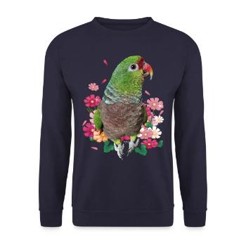 Weinpapagei - Unisex Pullover - Navy - Vorne - Alina (178cm) & Michal (187cm)