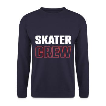 Skater Crew - Unisex Pullover - Navy - Vorne - Alina (178cm) & Michal (187cm)