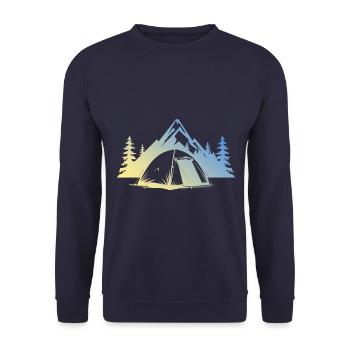 Tente de camping - Sweat-shirt Unisexe - marine - Devant - Alina (178cm) & Michal (187cm)