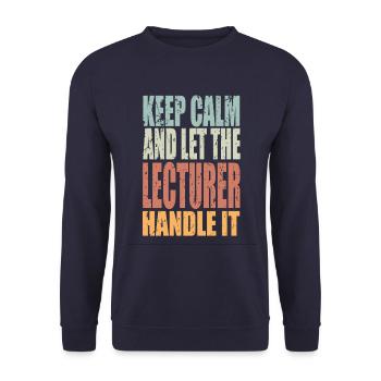 Keep Calm Éditeur Disant Éditeur Cadeau - Sweat-shirt Unisexe - marine - Devant - Alina (178cm) & Michal (187cm)