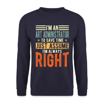 Administrateur artistique - Sweat-shirt Unisexe - marine - Devant - Alina (178cm) & Michal (187cm)