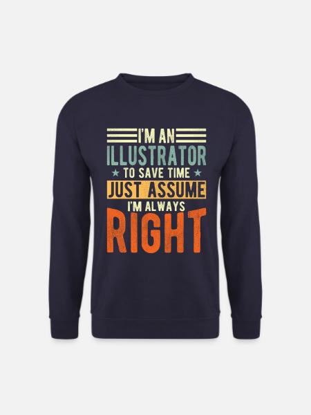 Illustrator - Unisex Sweatshirt - navy