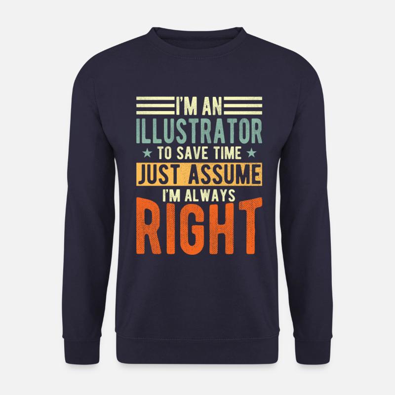 Illustrator - Unisex Pullover - Navy