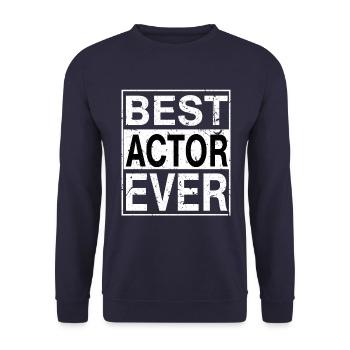 Best Actor Ever Actor Gift - Unisex Sweatshirt - navy - Front - Alina (178cm) & Michal (187cm)