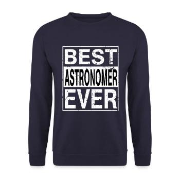 Best Astronomer Ever Astronomer Gift - Unisex Sweatshirt - navy - Front - Alina (178cm) & Michal (187cm)