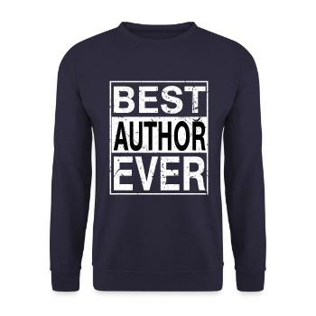 Best Author Ever Author Gift - Unisex Sweatshirt - navy - Front - Alina (178cm) & Michal (187cm)