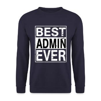 Best Admin Ever Admin Gift - Unisex Sweatshirt - navy - Front - Alina (178cm) & Michal (187cm)