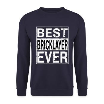 Best Bricklayer Ever Bricklayer Gift - Unisex Sweatshirt - navy - Front - Alina (178cm) & Michal (187cm)