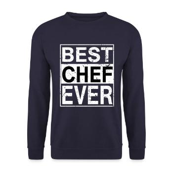 Best Chef Ever Chef Gift - Unisex Sweatshirt - navy - Front - Alina (178cm) & Michal (187cm)