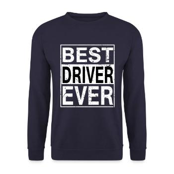 Bestes Fahrergeschenk aller Zeiten - Unisex Pullover - Navy - Vorne - Alina (178cm) & Michal (187cm)