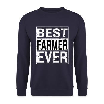 Bestes Farmer-Geschenk aller Zeiten - Unisex Pullover - Navy - Vorne - Alina (178cm) & Michal (187cm)