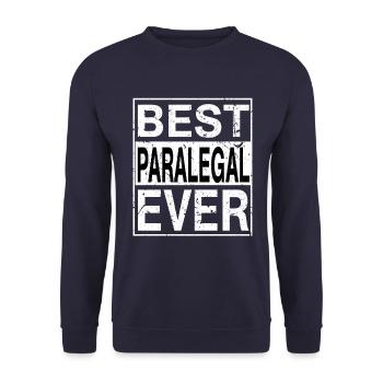 Bestes Geschenk für Rechtsanwaltsfachangestellte aller Zeiten - Unisex Pullover - Navy - Vorne - Alina (178cm) & Michal (187cm)