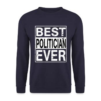 Best Politician Ever Politician Gift - Unisex Sweatshirt - navy - Front - Alina (178cm) & Michal (187cm)