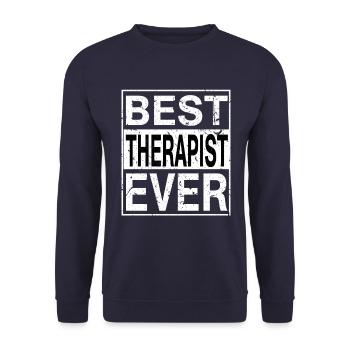Best Therapist Ever Therapist Gift - Unisex Sweatshirt - navy - Front - Alina (178cm) & Michal (187cm)