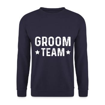 L’équipe du palefrenier - Sweat-shirt Unisexe - marine - Devant - Alina (178cm) & Michal (187cm)