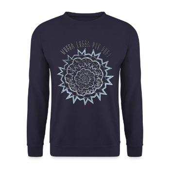 Rick And Morty Wubba Lubba Dub Dub Slogan - Unisex Sweatshirt - navy - Front - Alina (178cm) & Michal (187cm)