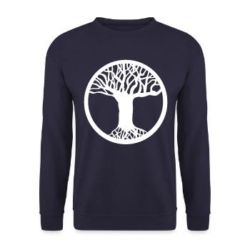 arbre - Sweat-shirt Unisexe - marine - Devant - Alina (178cm) & Michal (187cm)