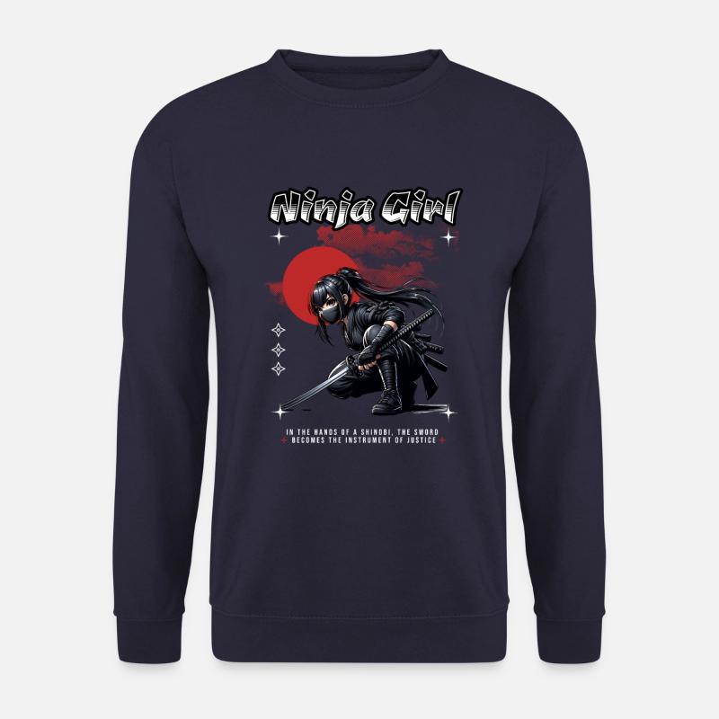 Ninja Girl Sunset - Unisex Pullover - Navy
