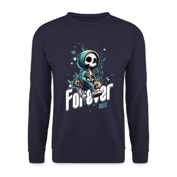 Forever Skate Skateboard - Sweat-shirt Unisexe - marine - Devant - Alina (178cm) & Michal (187cm)