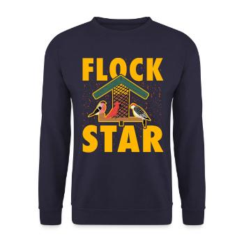 Flock Stern - Unisex Pullover - Navy - Vorne - Alina (178cm) & Michal (187cm)