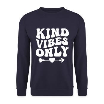 Child Vibes Only - Unisex Sweatshirt - navy - Front - Alina (178cm) & Michal (187cm)