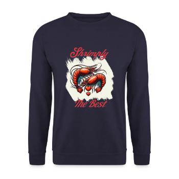 Crevettes, le meilleur jeu de mots - Sweat-shirt Unisexe - marine - Devant - Alina (178cm) & Michal (187cm)