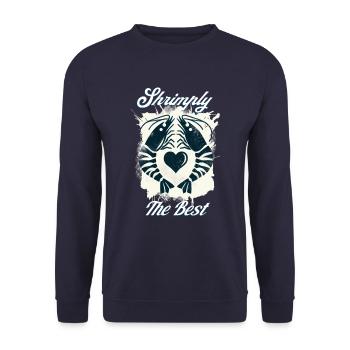 Crevettes, le meilleur jeu de mots - Sweat-shirt Unisexe - marine - Devant - Alina (178cm) & Michal (187cm)