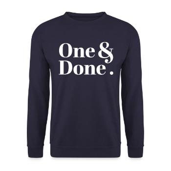 Un et terminé - Sweat-shirt Unisexe - marine - Devant - Alina (178cm) & Michal (187cm)