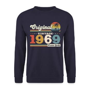 Original 1969 Vintage 1969 55th Birthday 1969 - Unisex Sweatshirt - navy - Front - Alina (178cm) & Michal (187cm)
