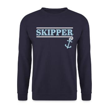skipper - Unisex Sweatshirt - navy - Front - Alina (178cm) & Michal (187cm)