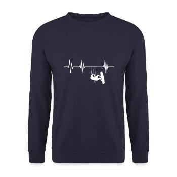 kite kitesurfing kiting learn to kite surf - Unisex Sweatshirt - navy - Front - Alina (178cm) & Michal (187cm)