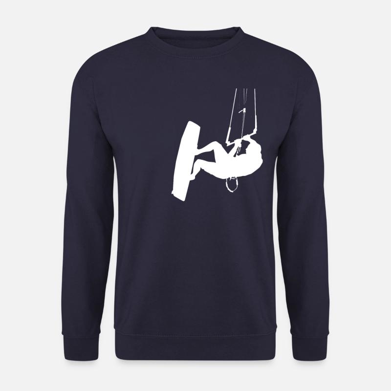 kite kitesurfer kiten gehen windsucht kite MEER - Unisex Pullover - Navy