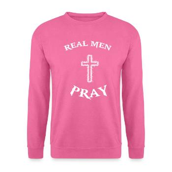 Cross Jesus Christ Pray Religion Saying Messiah - Unisex Sweatshirt - pink - Front