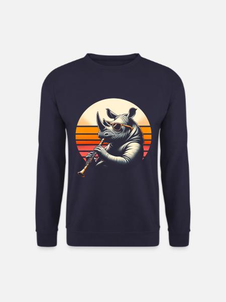 Klarinette Nashorn - Unisex Pullover - Navy