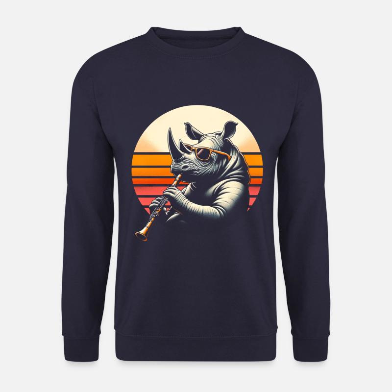 Klarinette Nashorn - Unisex Pullover - Navy