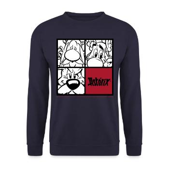 Asterix & Obelix & Dogmatix Portrait - Unisex Sweatshirt - navy - Front - Alina (178cm) & Michal (187cm)