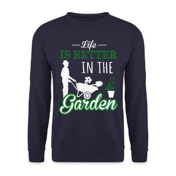 Hobby gardeners, fruit and vegetable gardeners - Unisex Sweatshirt - navy - Front - Alina (178cm) & Michal (187cm)