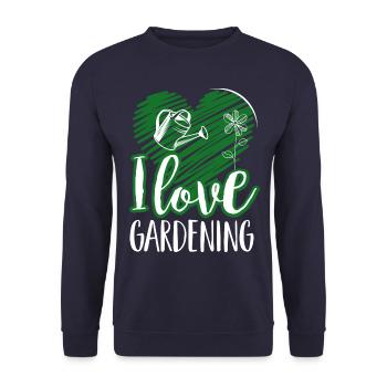 Hobby gardeners, fruit and vegetable gardeners - Unisex Sweatshirt - navy - Front - Alina (178cm) & Michal (187cm)