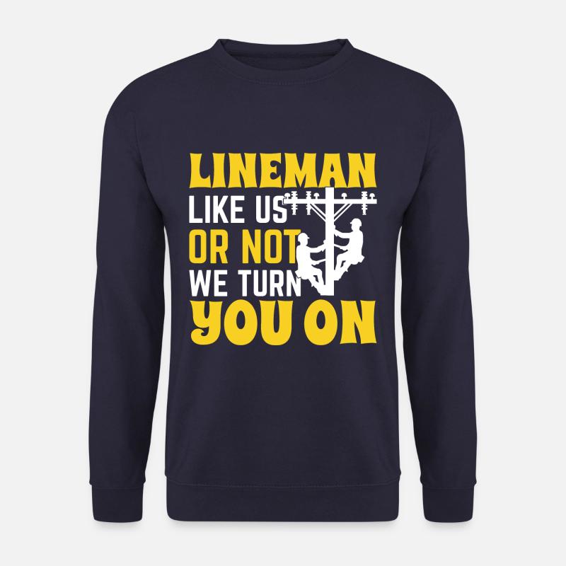 Lineman Funny Electrician Cable Lineman - Unisex Sweatshirt - navy