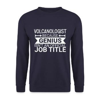 Volcanologist Genius Volcanology - Unisex Sweatshirt - navy - Front - Alina (178cm) & Michal (187cm)