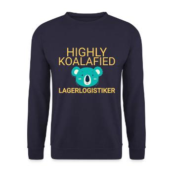 Lagerlogistiker Koalafied - Unisex Pullover - Navy - Vorne - Alina (178cm) & Michal (187cm)