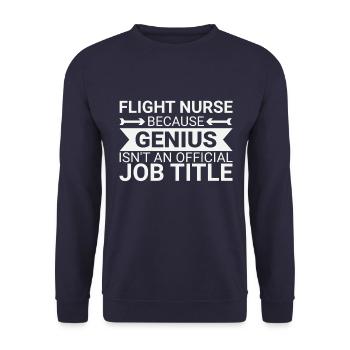 Flight Nurse Genius Luftrettung - Unisex Pullover - Navy - Vorne - Alina (178cm) & Michal (187cm)